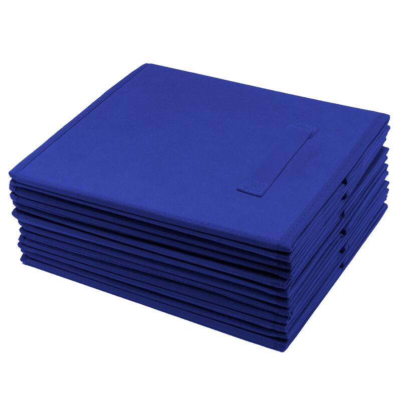 Foldable Storage Cube Basket Bin 6 Pack Royal Blue