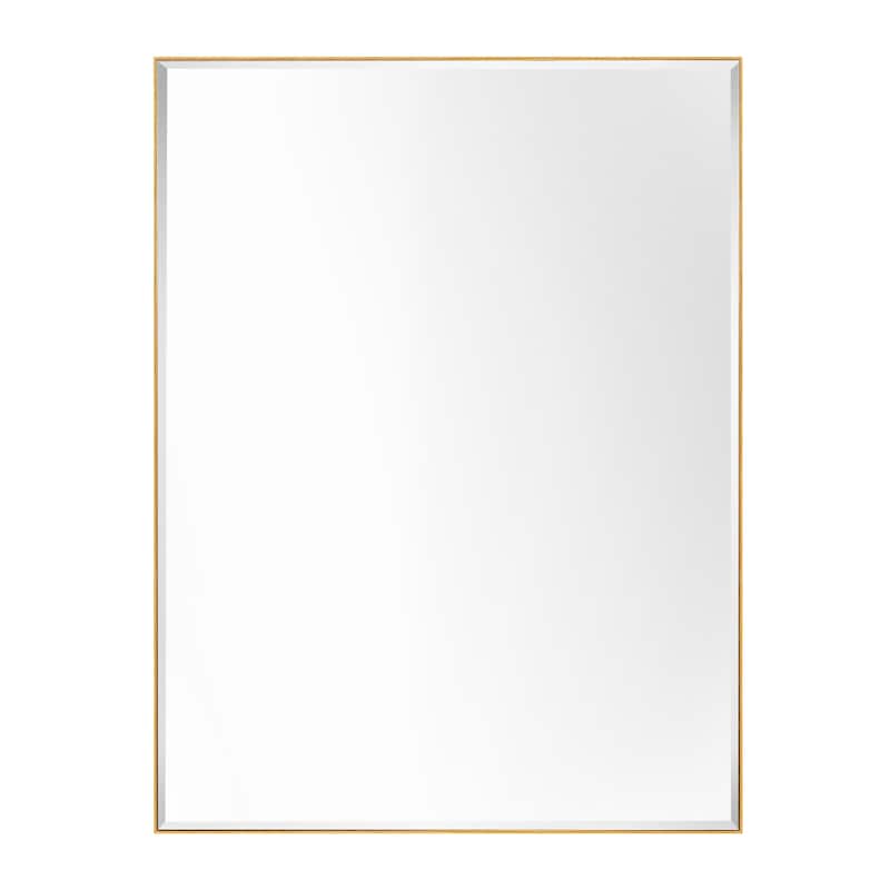 Rectangle Metal Framed Beveled Edge Bathroom Vanity Mirror