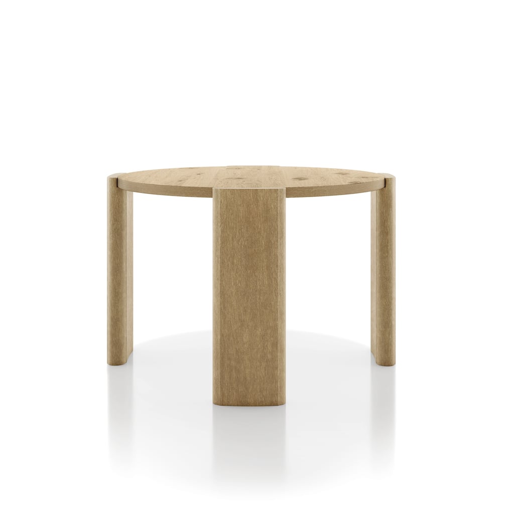 Furniture of America Elira Modern Oak 47-inch Solid Wood Round Dining Table