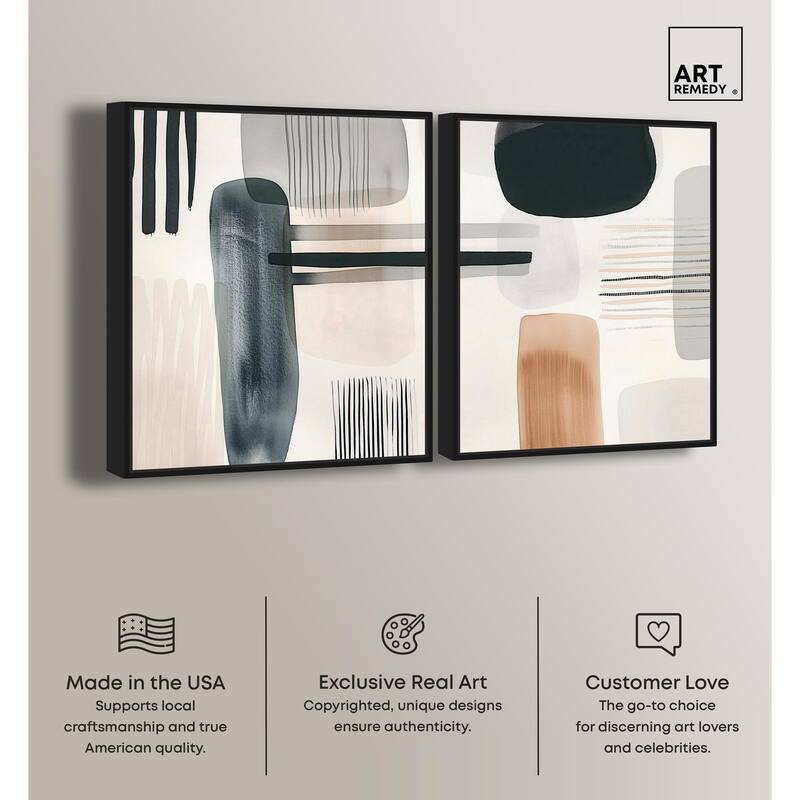 Softened Dimensions Canvas Set of 2 by Art Remedy