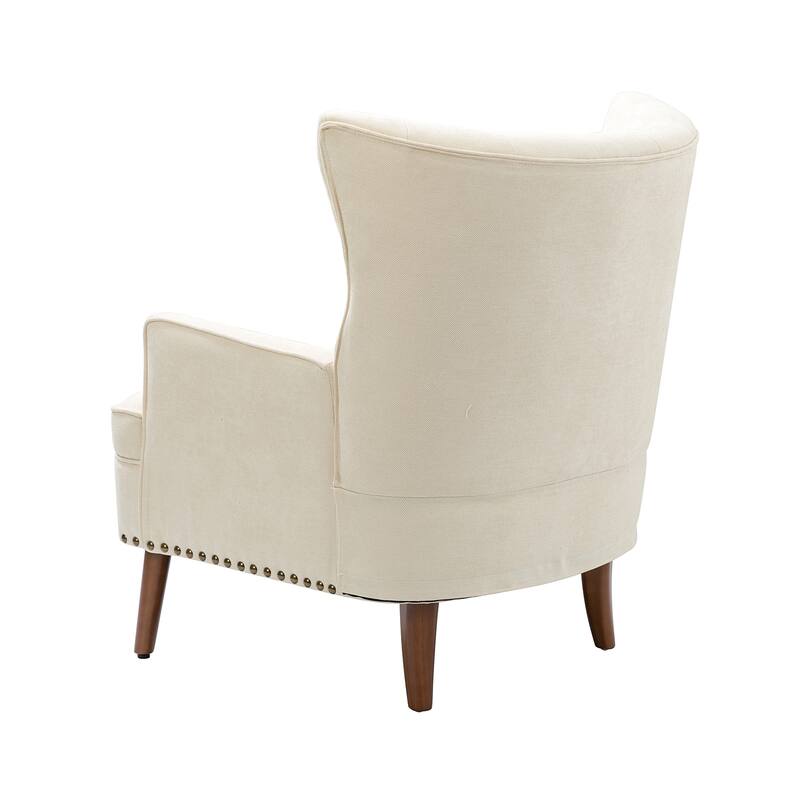 Alpheus Accent Armchair with Tufted Back Set of 2 by HULALA HOME