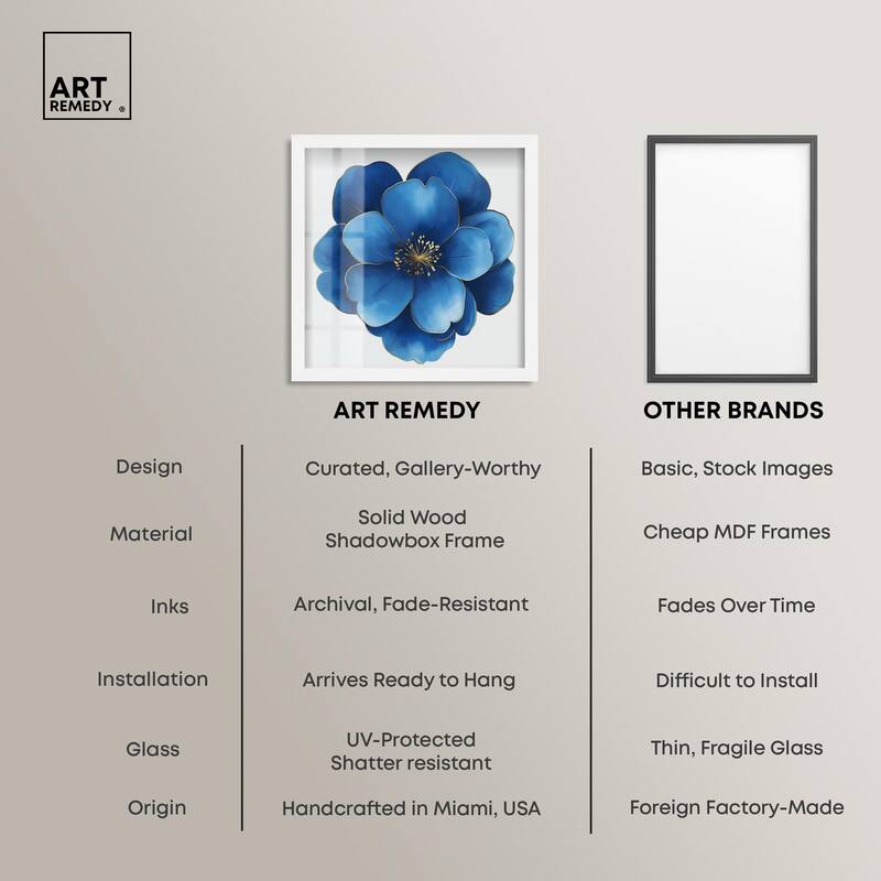 Blue Brilliance I Shadowbox by Art Remedy
