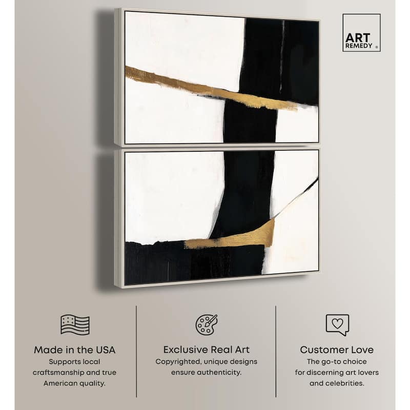 Weight of Black II Canvas Set of 2 by Art Remedy
