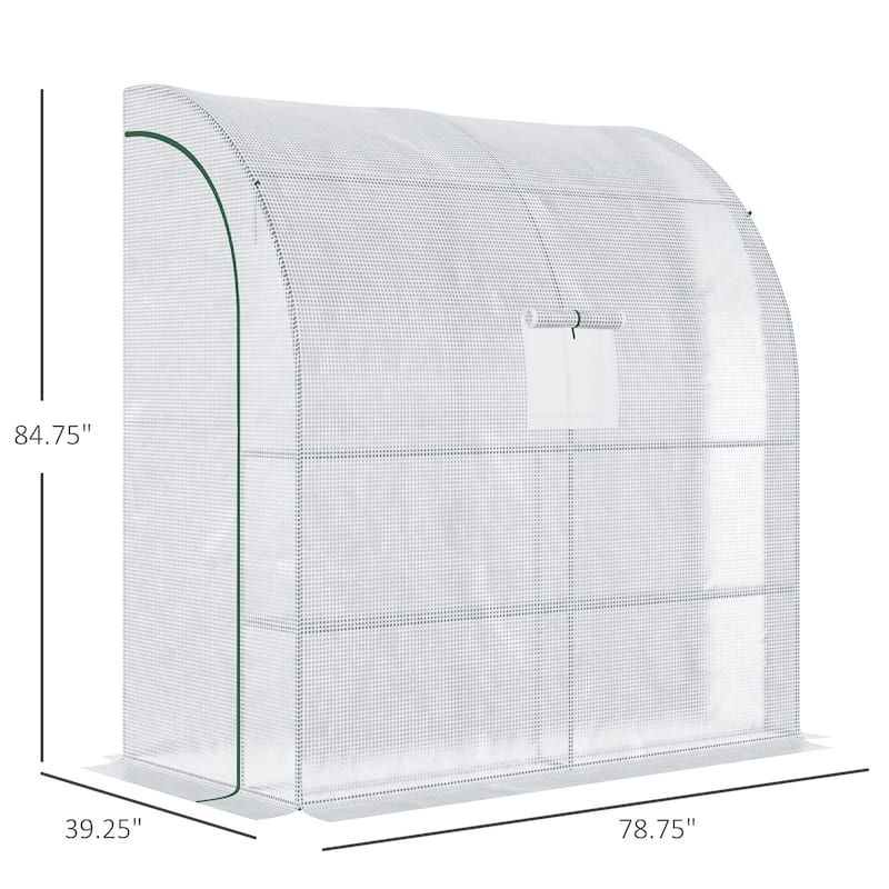7' X 3' X 7' Outdoor Walk-in Greenhouse, White
