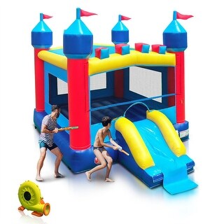 Inflatable Water Park Bounce House with Slides, Basketball Hoop and 1100-Watt Blower - 22.5x12x18ft