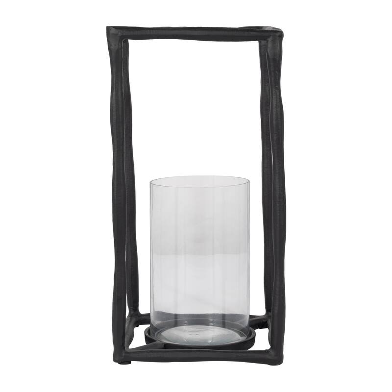 Sagebrook Home Metal, Open Square Hurricane Candle Holder - 8" x 8" x 16"