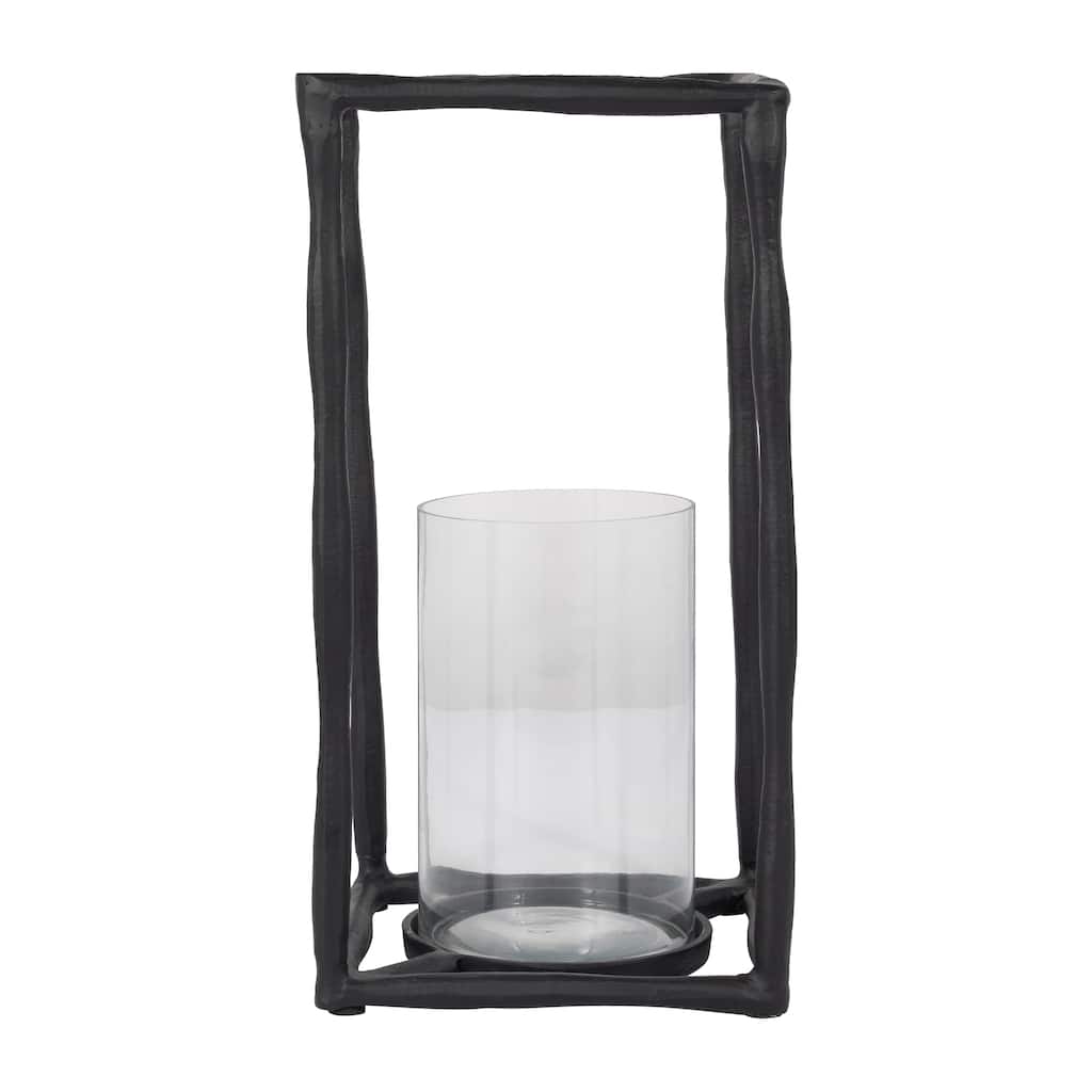 Sagebrook Home Metal, Open Square Hurricane Candle Holder - 8" x 8" x 16"