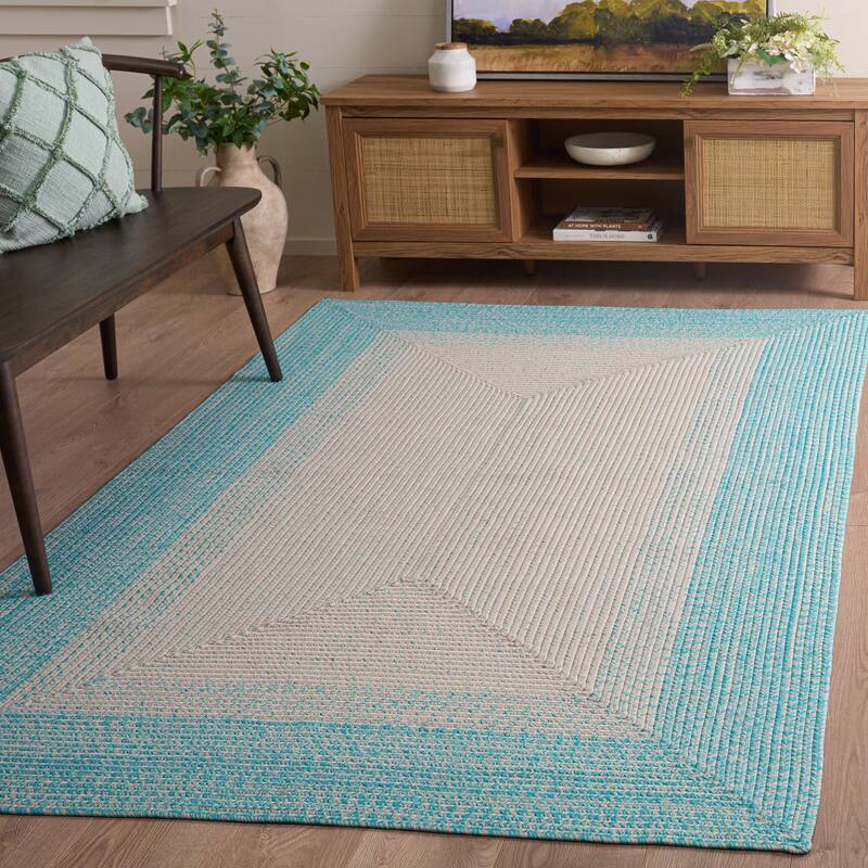 SAFAVIEH Handmade Braided Eiry Washable Indoor/Outdoor Rug - Weather Resistant & Easy Cleaning
