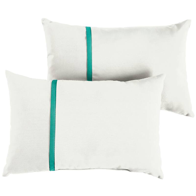 Sorra Home Sunbrella Outdoor Single Petite Flange Pillow Set of 2