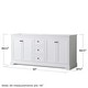 preview thumbnail 6 of 16, Wyndham Collection Avery 72" Double Free Standing Vanity Cabinet -