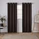 Porch & Den Boosalis Sateen Twill Blackout Curtain Panel Pair - 52" W X 84" L - Espresso