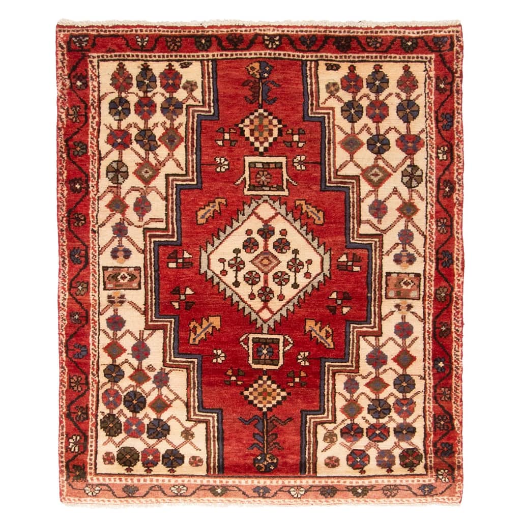 ECARPETGALLERY Hand-knotted Andelz Red Wool Rug - 3'4 x 4'2