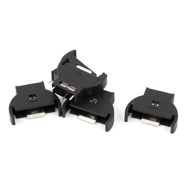 Unique Bargains 5 x DIP Type CR2032 Coin Button Cell Battery Holder Socket Case Black