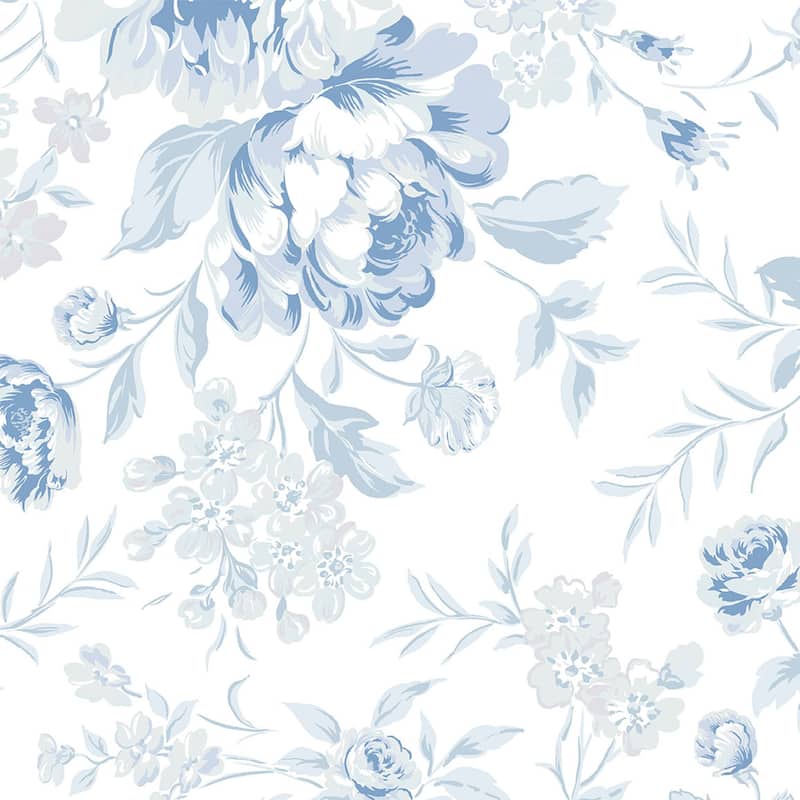 Shabby Chic by Rachel Ashwell Romantic Rose Blue Wallpaper