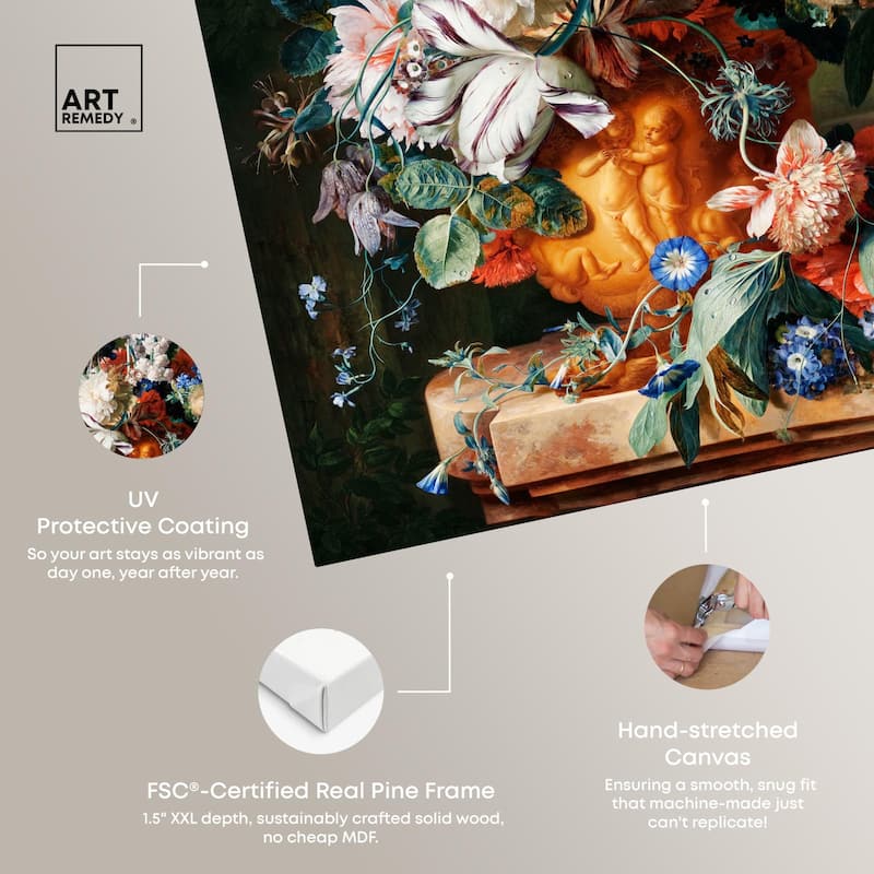 Bouquet of Flowers (1724) Canvas by Art Remedy, Gallery Wrapped
