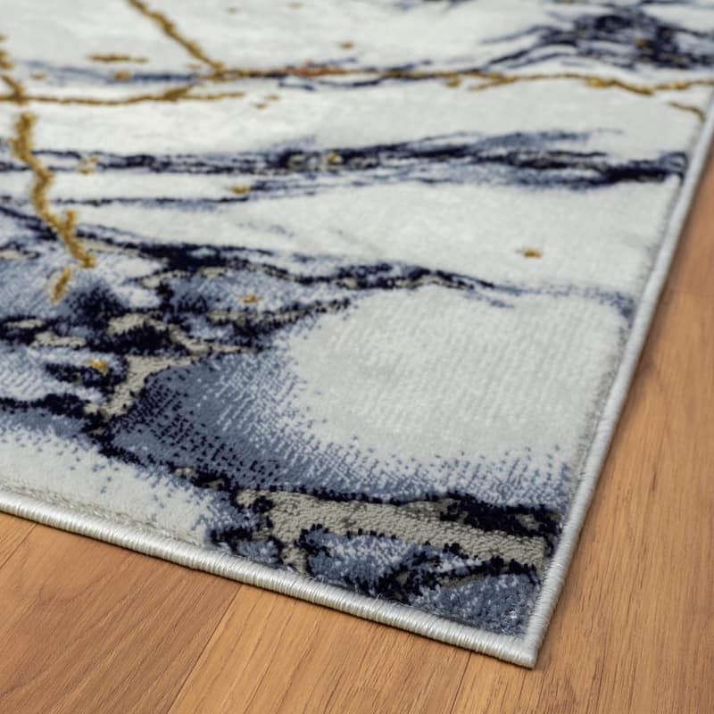Luxe Weavers Marble Abstract Living Room Rug, Stain-Resistant Carpet