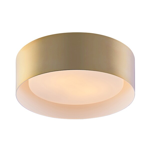 Archiology 2-Light Flush Mount Ceiling Light With Opaline Glass Shade