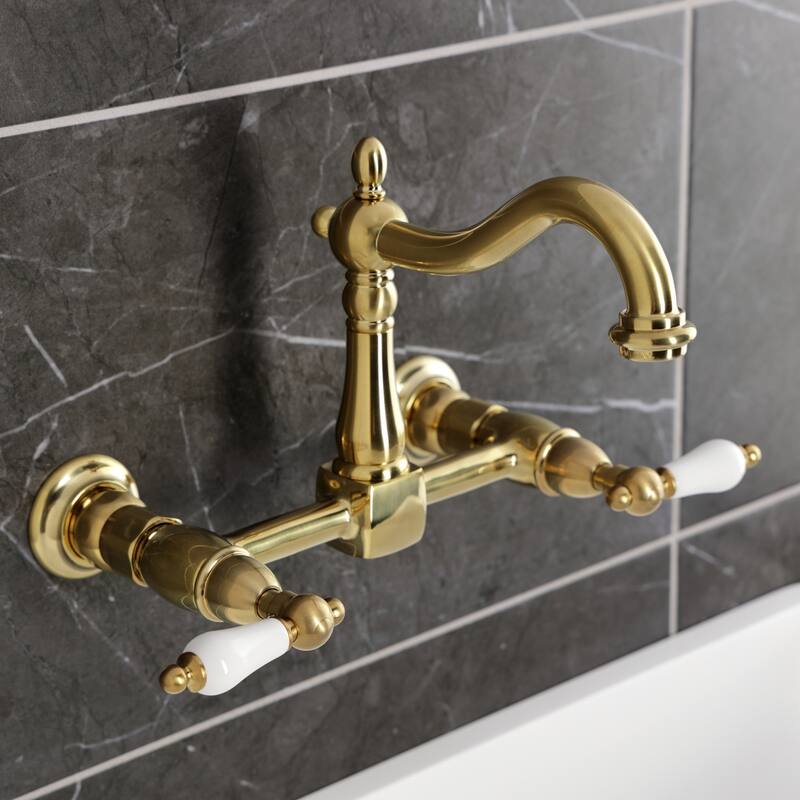 Heritage Two-Handle Wall Mount Bridge Kitchen Faucet