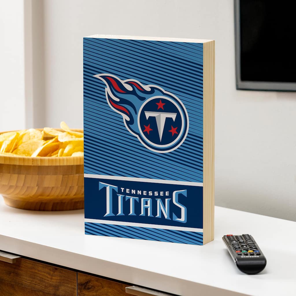 Tennessee Titans Wooden Tabletop Mantel Shelf Sign