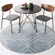 preview thumbnail 65 of 154, SAFAVIEH Adirondack Benilda Modern Geometric Rug 4' Round - Blue/Ivory
