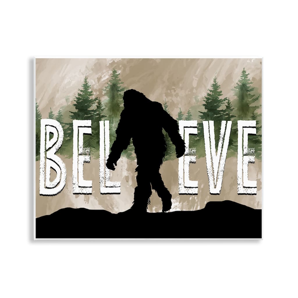 Stupell Believe Rustic Mythical Creature Wall Plaque Art Design By Nicole DeCamp
