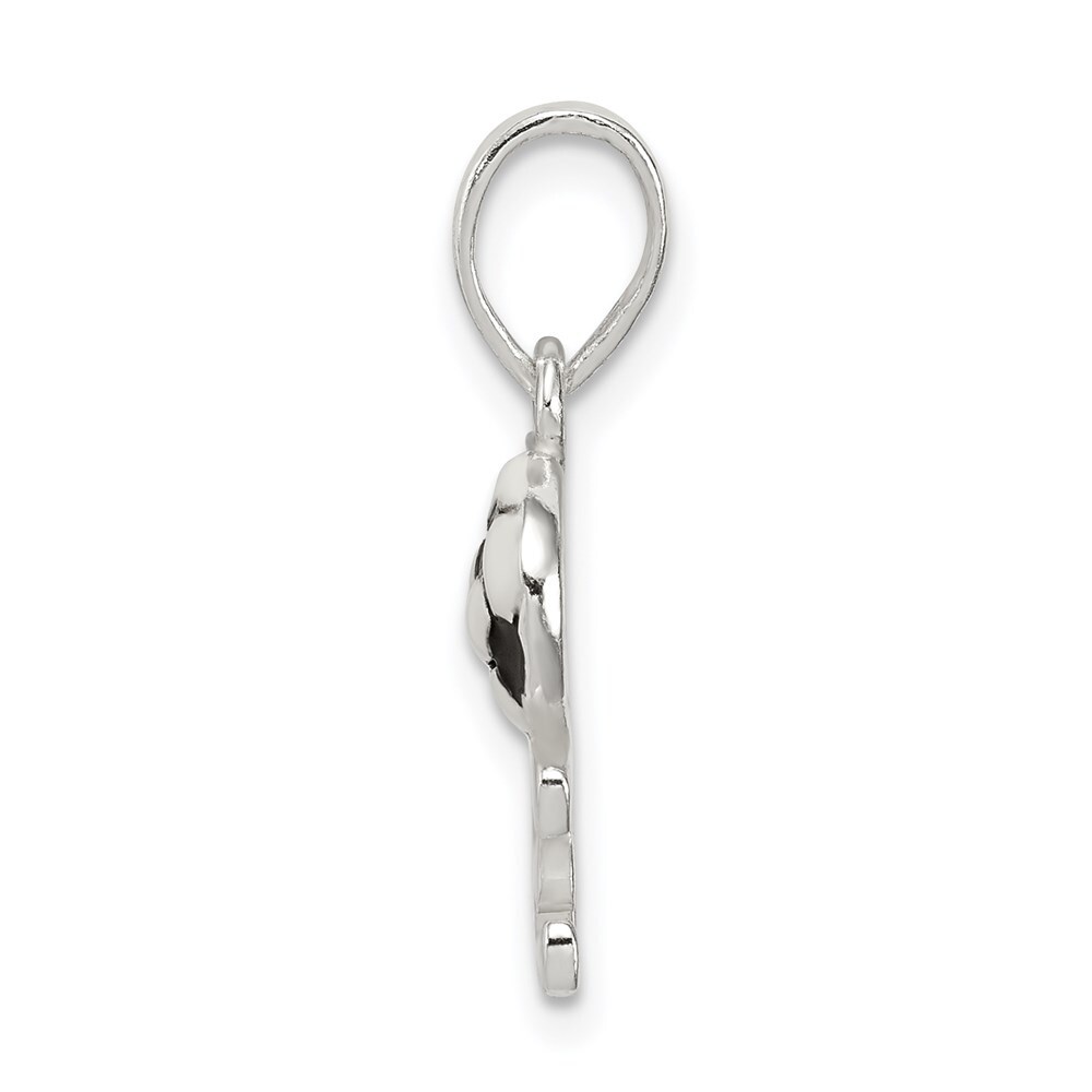 Sterling Silver Polished I Love Soccer Pendant Sterling Silver Polished I Love Soccer Pendant