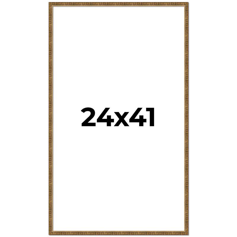 24x41 Frame Gold Kingsley Distressed Solid Wood Picture Frame Width