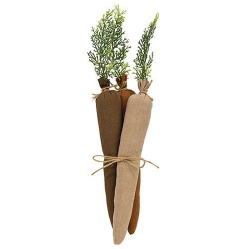 Set of 3, Stuffed Earthtone Carrot Trio - H - 18.00 in. W - 4.00 in. L - 4.00 in.