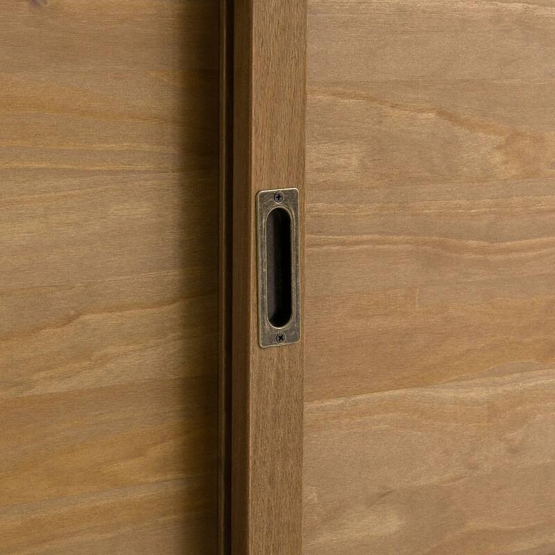 Lunja Solid Pine Triple Cabinets Sideboard - N/A