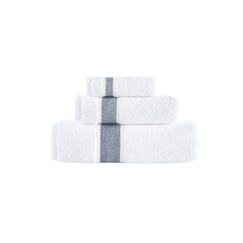 Brooks Brothers Ottoman Rolls 3 pcs Towel Set - Navy