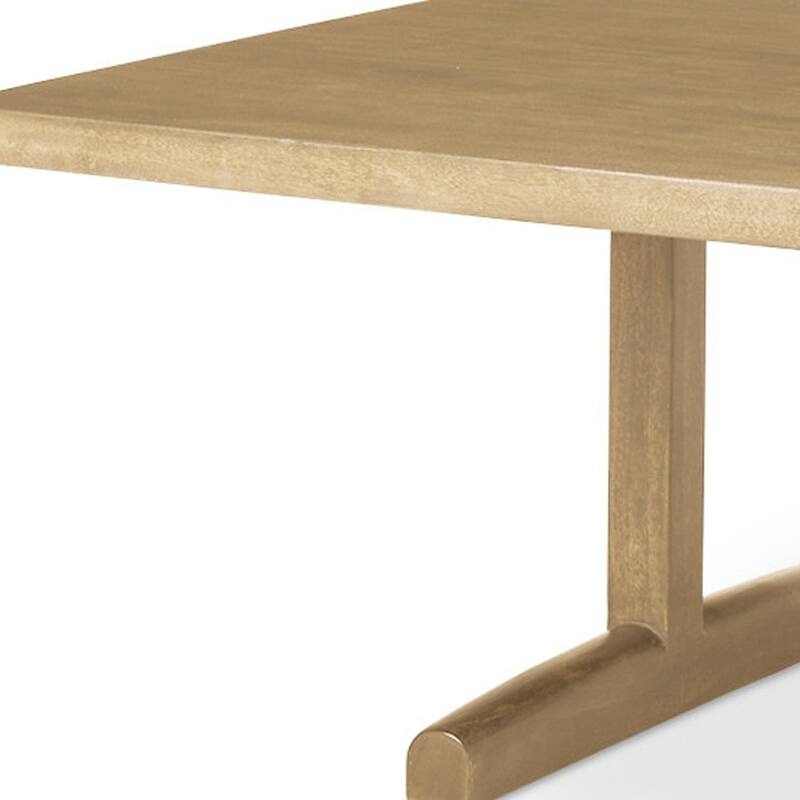 HomeRoots 55" Natural Solid Wood Double Pedestal Coffee Table - 55' X '17' X '30