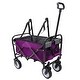 preview thumbnail 38 of 62, Foldable Wagon Cart with Strapping System, Utility Wagon Cart for Camping Shopping Sports Gardeing Fishing All-Terrain Wheels