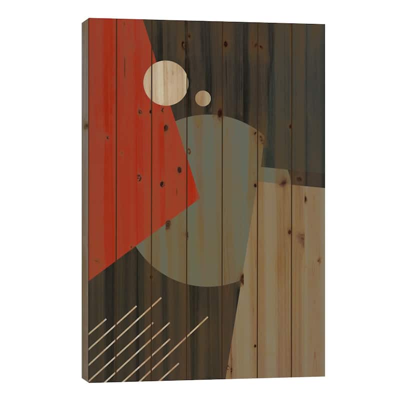 Bauhaus Going To Mars Print On Wood by The Usual Designers - Multi-Color - 40x26x1.5