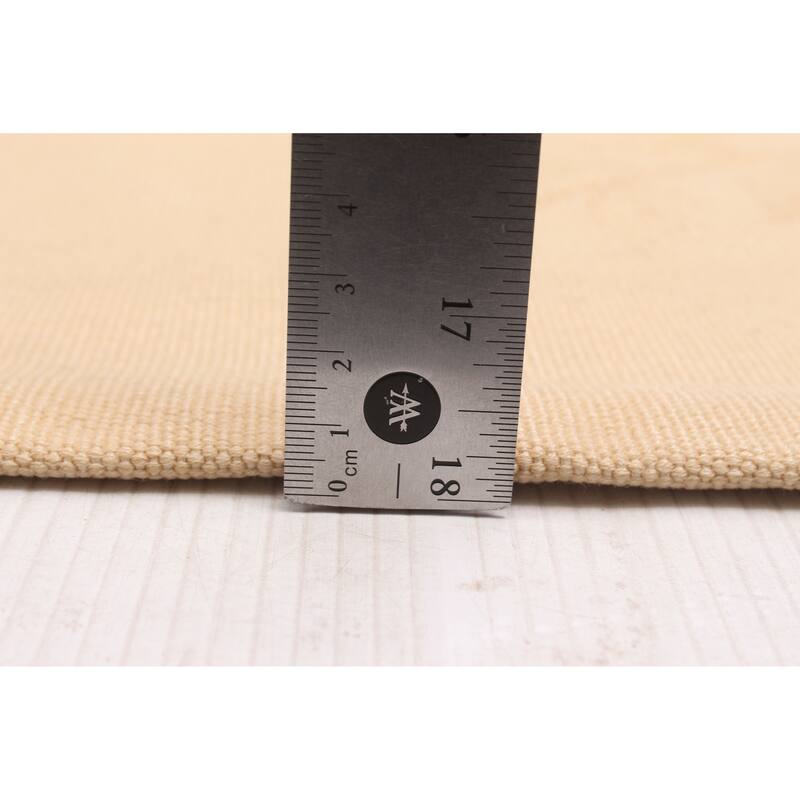 ECARPETGALLERY Flat-Weave Dynasty Beige Wool Tapestry Kilim - 9'9 x 13'1