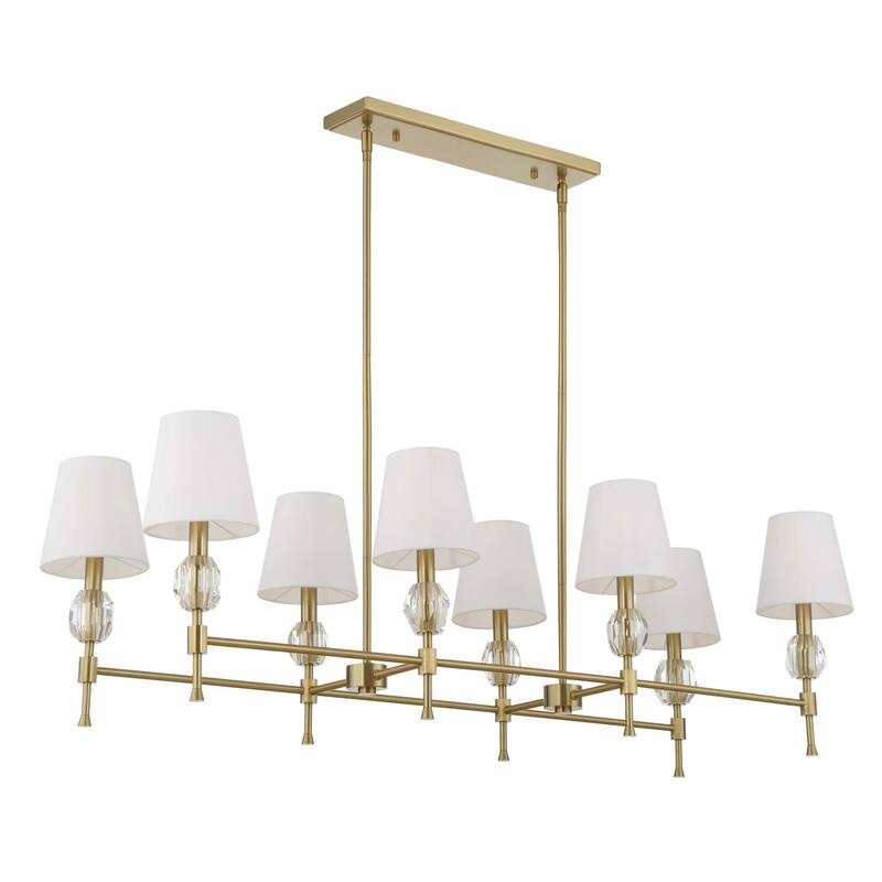 Uttermost Arques 8 Light Linear Chandelier - 48"W x 18.125"D x 14.5"H