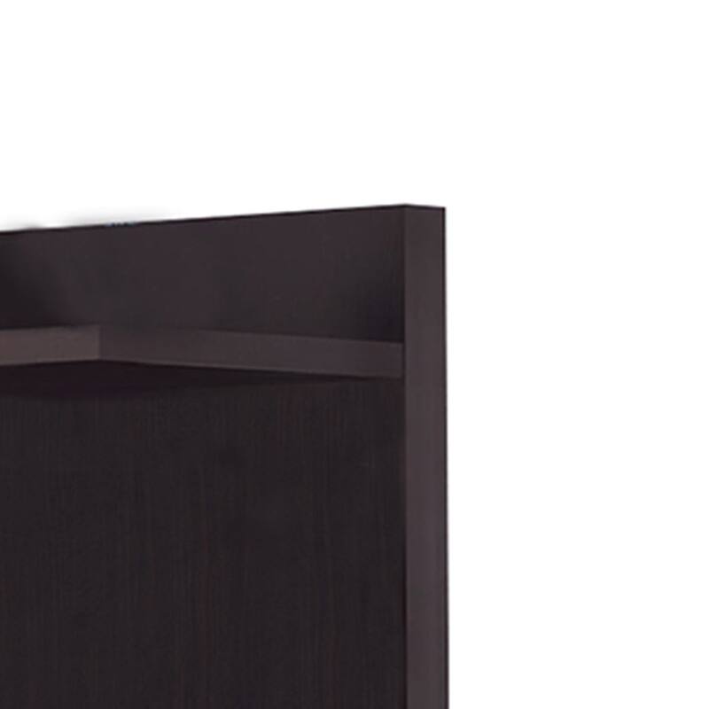 Radiant Brown Wooden Corner Bookcase - 71 H x 19.75 W x 15.75 L