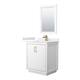 Option White / White Cultured Marble Top / Satin Bronze