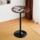 preview thumbnail 1 of 31, Glitzhome 39.5"H Modern Bistro Walnut Top Round Pub Bar Table 1-Piece Walnut