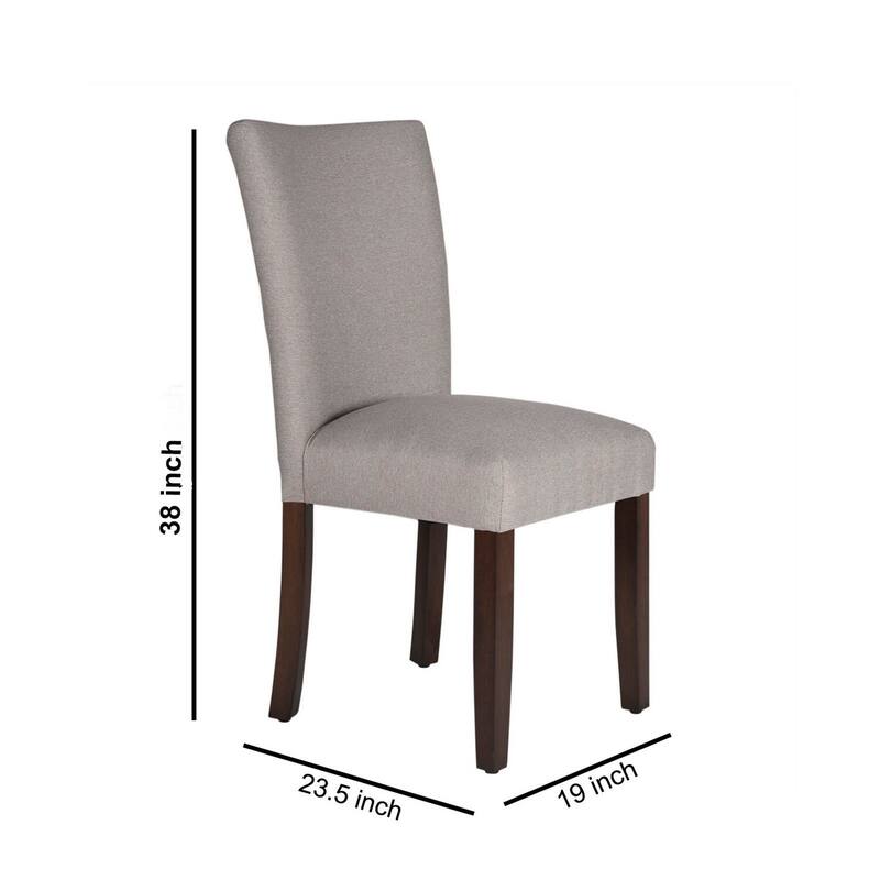 Brown/Gray Fabric Upholstered Metal Frame Dining Chair, Sturdy Dining Chair for Dining Rooms - 22.75