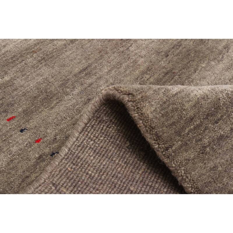 ECARPETGALLERY Hand Loomed Kashkuli Gabbeh Grey Wool Rug - 3'10 x 5'9