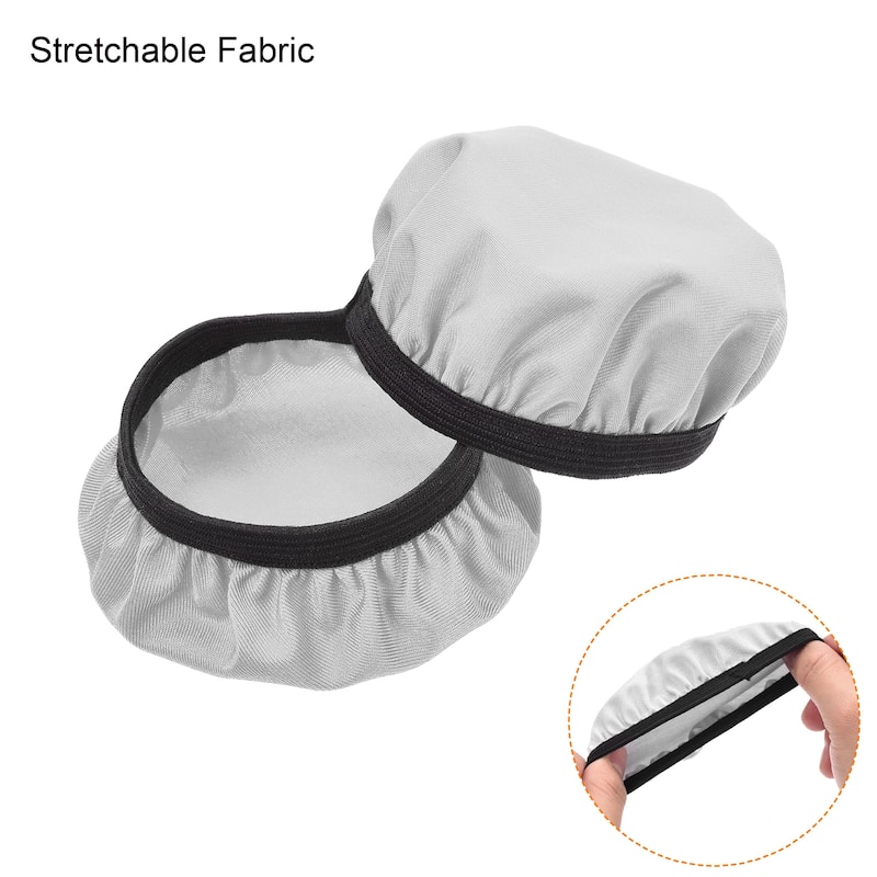 3 Pairs Grey Fabric Headphone Covers, Fits 2.36"-3.54" Earphones