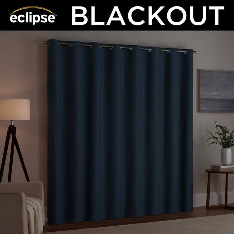Eclipse Kendall Thermaback Grommet Extra Wide Sliding Patio Door Curtain Panel, 84 In Long x 100 In Wide