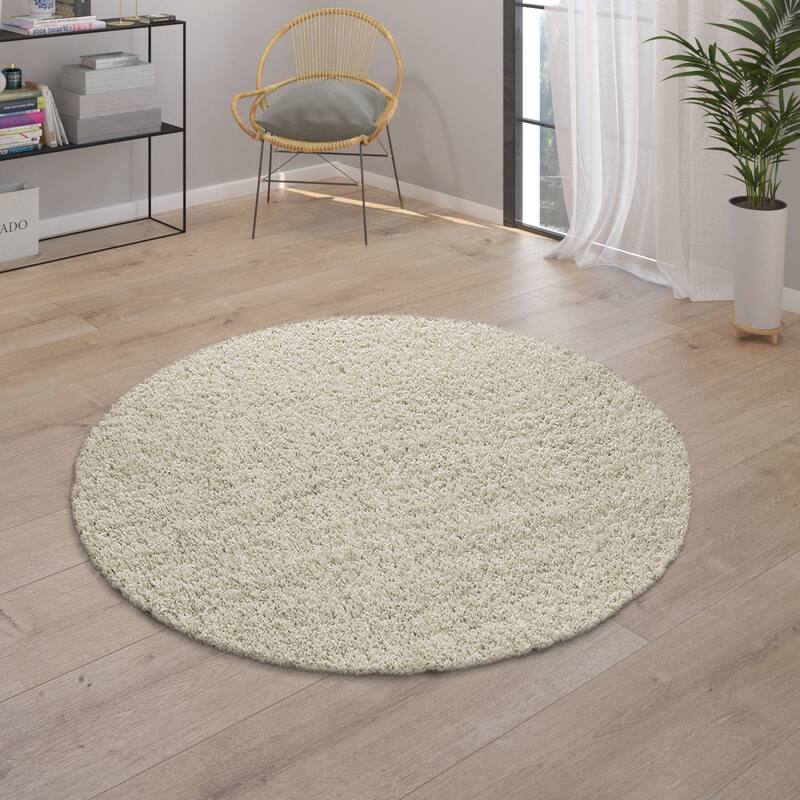 Plain Shag Rug For Living Room or Bedroom in pastell colors