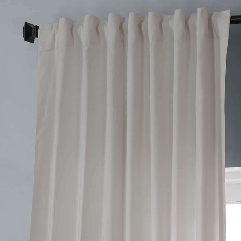 Exclusive Fabrics Dune Textured Solid Cotton Curtain Pair (2 Panels)