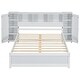 preview thumbnail 23 of 22, Full Size Platform Bed with Storage Headboard, Kids Bed Frame with 3-built-in shelves & 2-side lockers for Bedroom, Grey