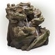 preview thumbnail 8 of 43, Alpine Corporation Outdoor Multi-Tier Rainforest Rock Waterfall Fountain with LED Lights