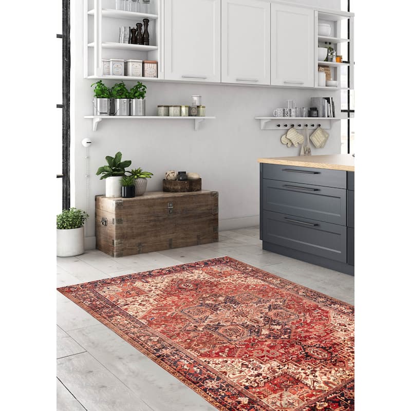 ECARPETGALLERY Hand-knotted Sarabi Red Wool Rug - 9'4 x 12'7