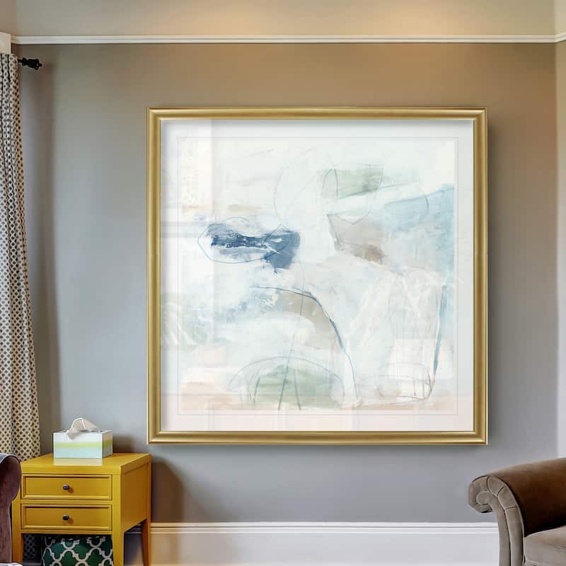 Pebble Coast I -Black Framed Print