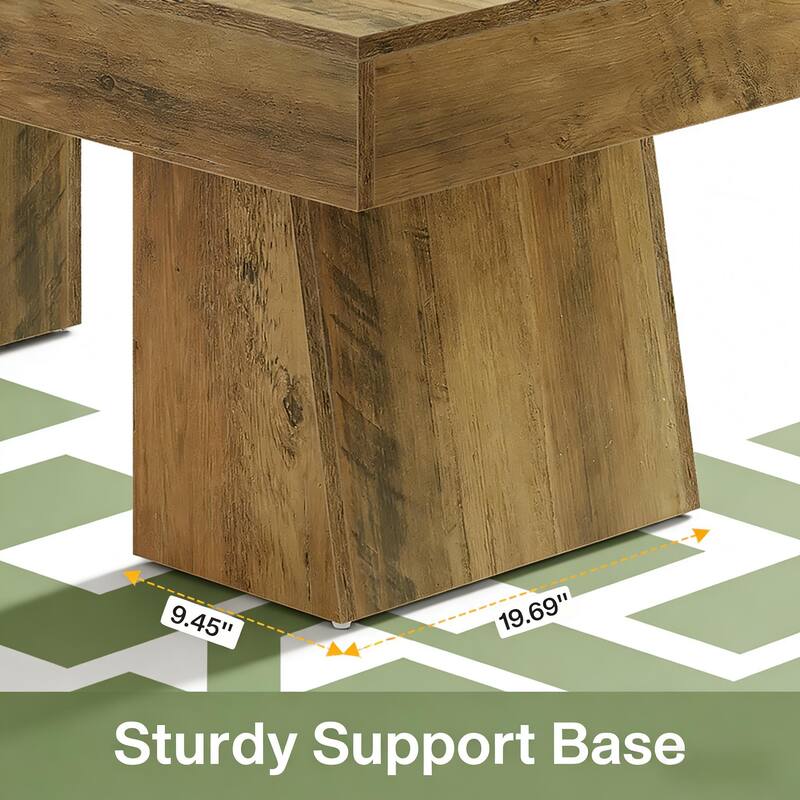 Wooden Dining Table, Rectangular Center Table, Spacious Coffee Table