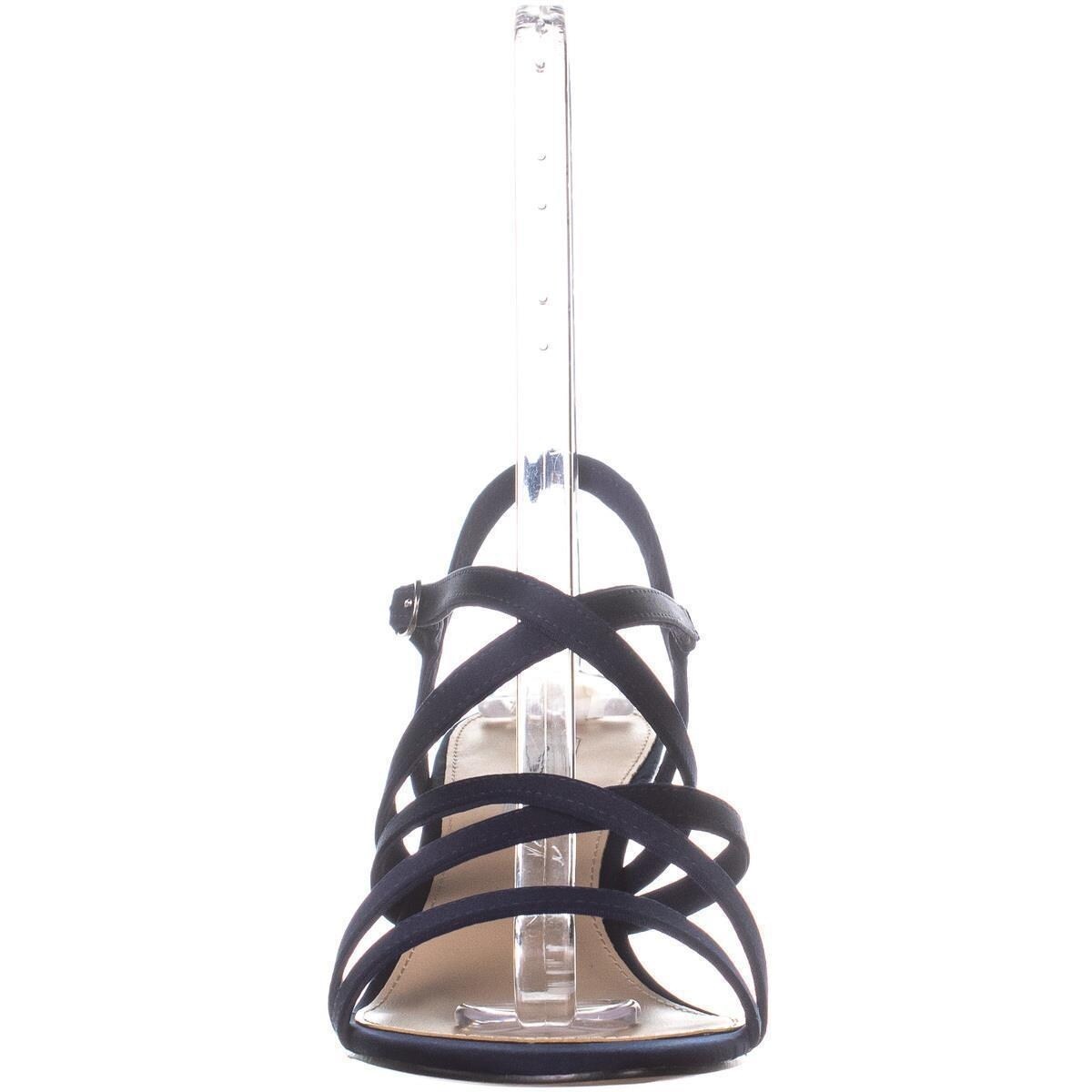 nina genaya strappy evening sandals navy